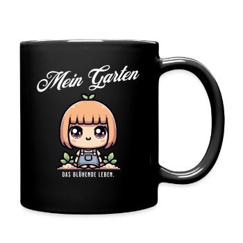 Das Blühende Leben in Meinem Garten - Tasse einfarbig - Schwarz - Rechts