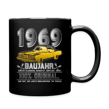 Oldtimer Baujahr 1969 Jahrgang Geburtstag Geschenk - Tasse einfarbig - Schwarz - Rechts