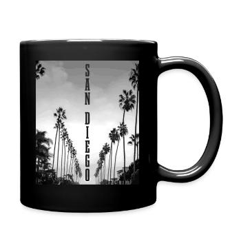 San Diego Kalifornien Vintage Souvenir - Tasse einfarbig - Schwarz - Rechts