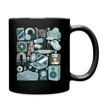Ordinateur - Mug uni - noir - Droite