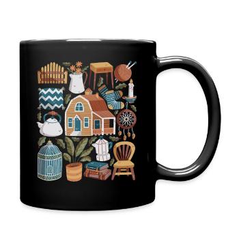 Cottage Country House Hygge - Full Colour Mug - black - Right