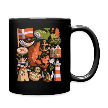Dänemark - Tasse einfarbig - Schwarz - Rechts