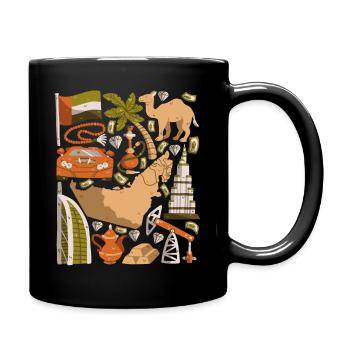 Dubai - Tasse einfarbig - Schwarz - Rechts
