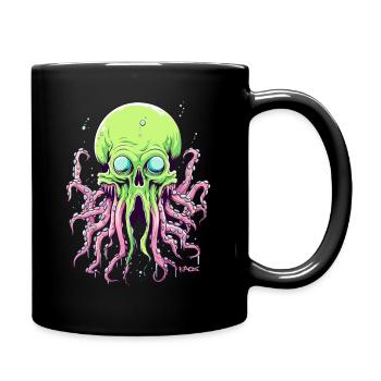 Le crâne de poulpe super cool - Mug uni - noir - Droite