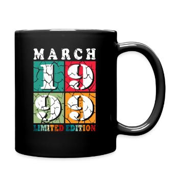 25 years old Year of birth 1999 Born March 1999 - Full Colour Mug - black - Right