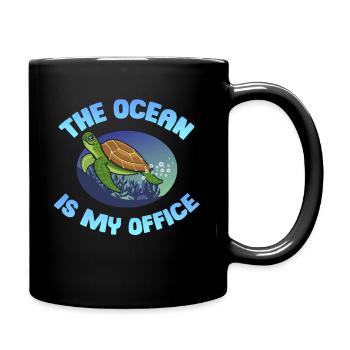 The Ocean Is My Office Marine Biologist - Full Colour Mug - black - Right