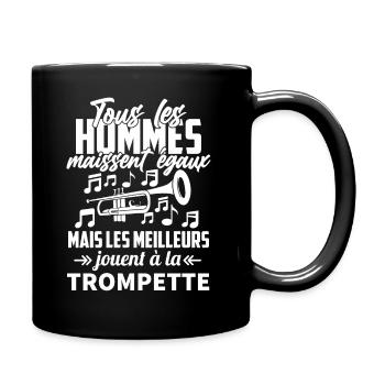 Joueur de trompette - Mug uni - noir - Droite
