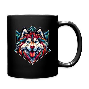 Chien Husky Sibérien - Mug uni - noir - Droite