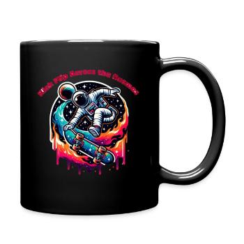 Kick Flip Across the Cosmos - Tasse einfarbig - Schwarz - Rechts