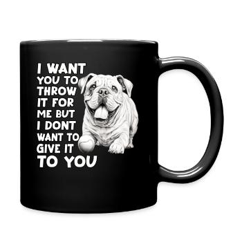Tenue de promenade pour Bulldogs anglais - Mug uni - noir - Droite