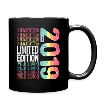 Limited Edition seit 2019 Geburtstag Vintage 2019 - Tasse einfarbig - Schwarz - Rechts