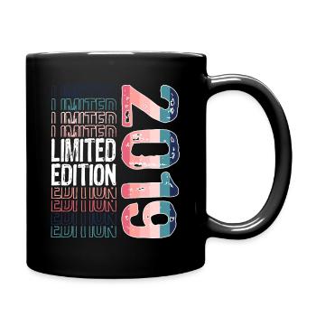 Limited Edition seit 2019 Geburtstag Vintage 2019 - Tasse einfarbig - Schwarz - Rechts