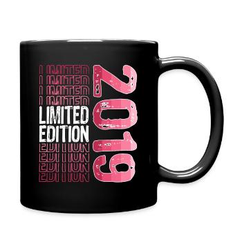 Limited Edition seit 2019 Geburtstag Vintage 2019 - Tasse einfarbig - Schwarz - Rechts