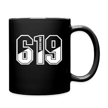 San Diego California Vintage Souvenir - Full Colour Mug - black - Right