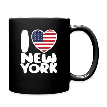 Ich liebe New York - Tasse einfarbig - Schwarz - Rechts