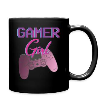 Funny Gamer Saying Gaming Girl - Full Colour Mug - black - Right
