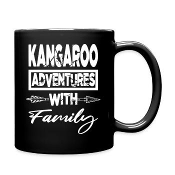 kangaroo habitats joke sayings birthday present - Tasse einfarbig - Schwarz - Rechts