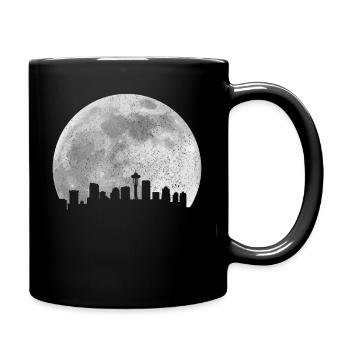 Seattle Washington Souvenir Geschenk - Tasse einfarbig - Schwarz - Rechts