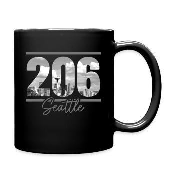 Seattle Washington Souvenir Geschenk - Tasse einfarbig - Schwarz - Rechts