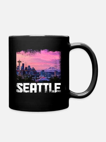 Seattle Washington Souvenir Geschenk - Tasse einfarbig - Schwarz