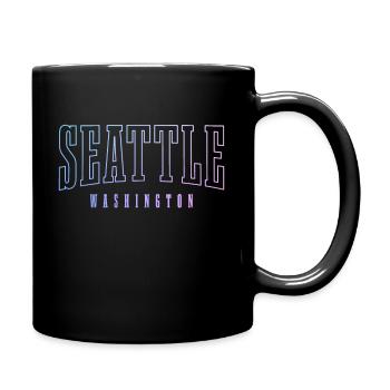Seattle Washington Souvenir Geschenk - Tasse einfarbig - Schwarz - Rechts