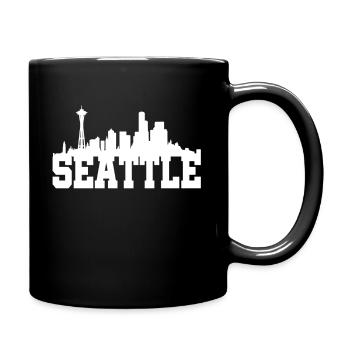 Seattle Washington Souvenir Geschenk - Tasse einfarbig - Schwarz - Rechts