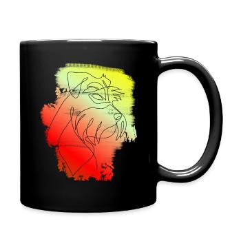 FARBE SCHNAUZER ONE LINE - Tasse einfarbig - Schwarz - Rechts