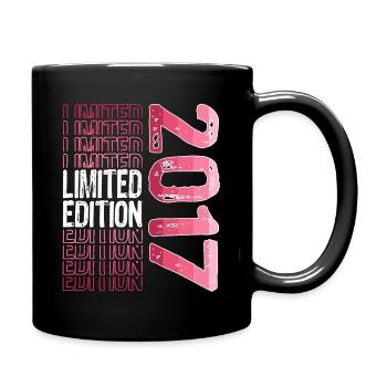 Limited Edition seit 2017 Geburtstag Vintage 2017 - Tasse einfarbig - Schwarz - Rechts