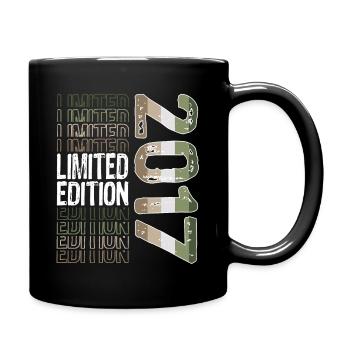 Limited Edition seit 2017 Geburtstag Vintage 2017 - Tasse einfarbig - Schwarz - Rechts