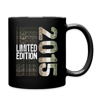 Limited Edition seit 2015 Geburtstag Vintage 2015 - Tasse einfarbig - Schwarz - Rechts