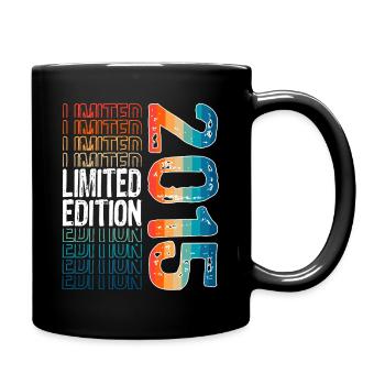Limited Edition seit 2015 Geburtstag Vintage 2015 - Tasse einfarbig - Schwarz - Rechts