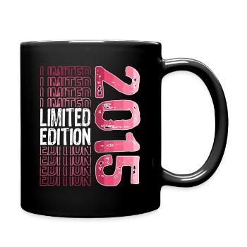 Limited Edition seit 2015 Geburtstag Vintage 2015 - Tasse einfarbig - Schwarz - Rechts