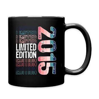 Limited Edition seit 2015 Geburtstag Vintage 2015 - Tasse einfarbig - Schwarz - Rechts