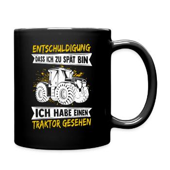 Farmer Tractor Tractor Best Job Nature Motif La - Full Colour Mug - black - Right