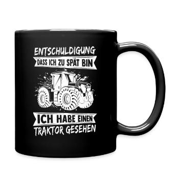 Farmer Tractor Tractor Best Job Nature Saying B - Full Colour Mug - black - Right