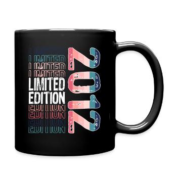 Limited Edition seit 2012 Geburtstag Vintage 2012 - Tasse einfarbig - Schwarz - Rechts