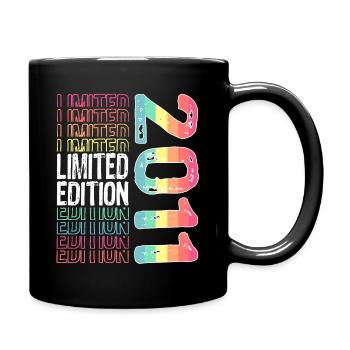 Limited Edition seit 2011 Geburtstag Vintage 2011 - Tasse einfarbig - Schwarz - Rechts