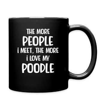 Plus je rencontre de gens, plus j’aime - Mug uni - noir - Droite