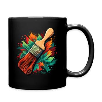 Pinsel für Maler - Tasse einfarbig - Schwarz - Rechts