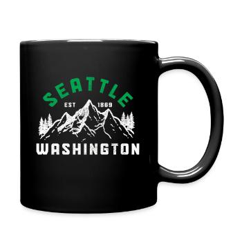 Seattle Washington Souvenir Geschenk - Tasse einfarbig - Schwarz - Rechts