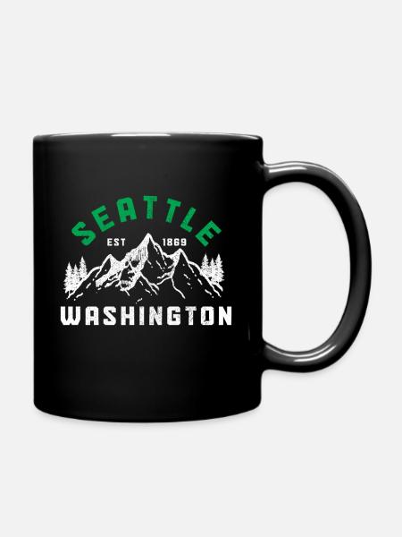 Seattle Washington Souvenir Geschenk - Tasse einfarbig - Schwarz