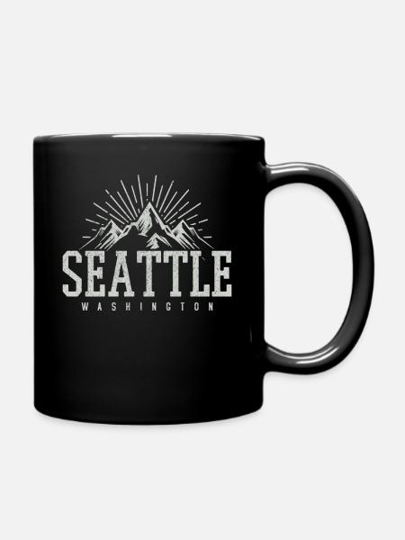 Seattle Washington Souvenir Geschenk - Tasse einfarbig - Schwarz