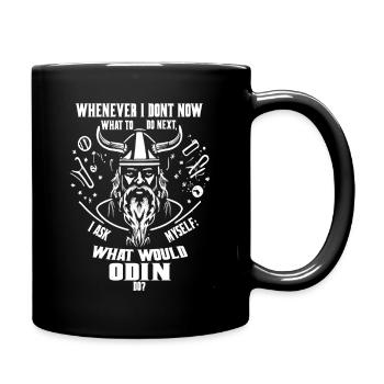 Que ferait Odin ? - Mug uni - noir - Droite