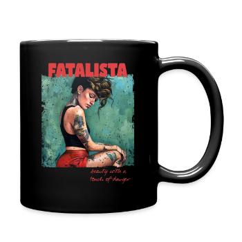 Femme Fatal Fatalista Beauty with a Touch Danger - Full Colour Mug - black - Right