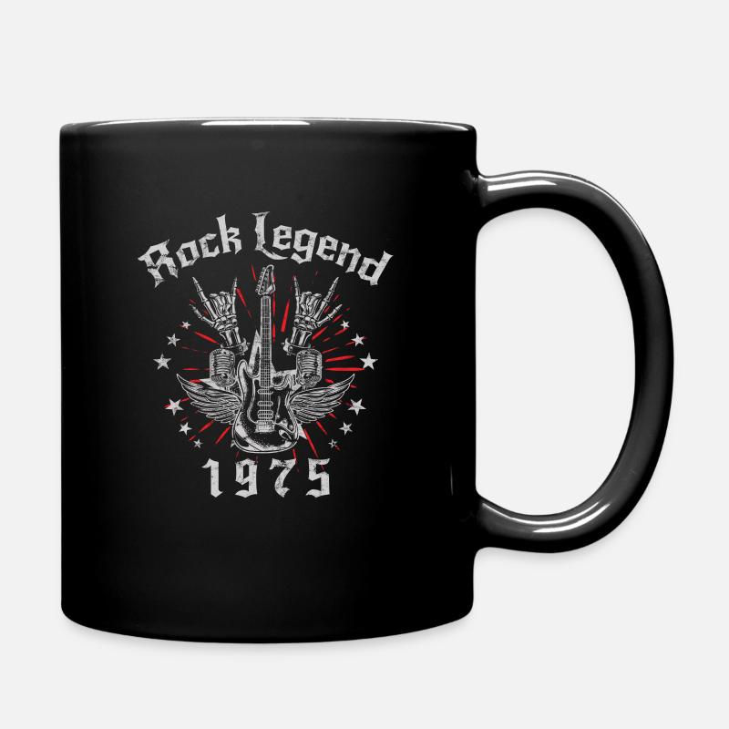 1975 Geburtstag Rock Legends Gitarre - Tasse einfarbig - Schwarz