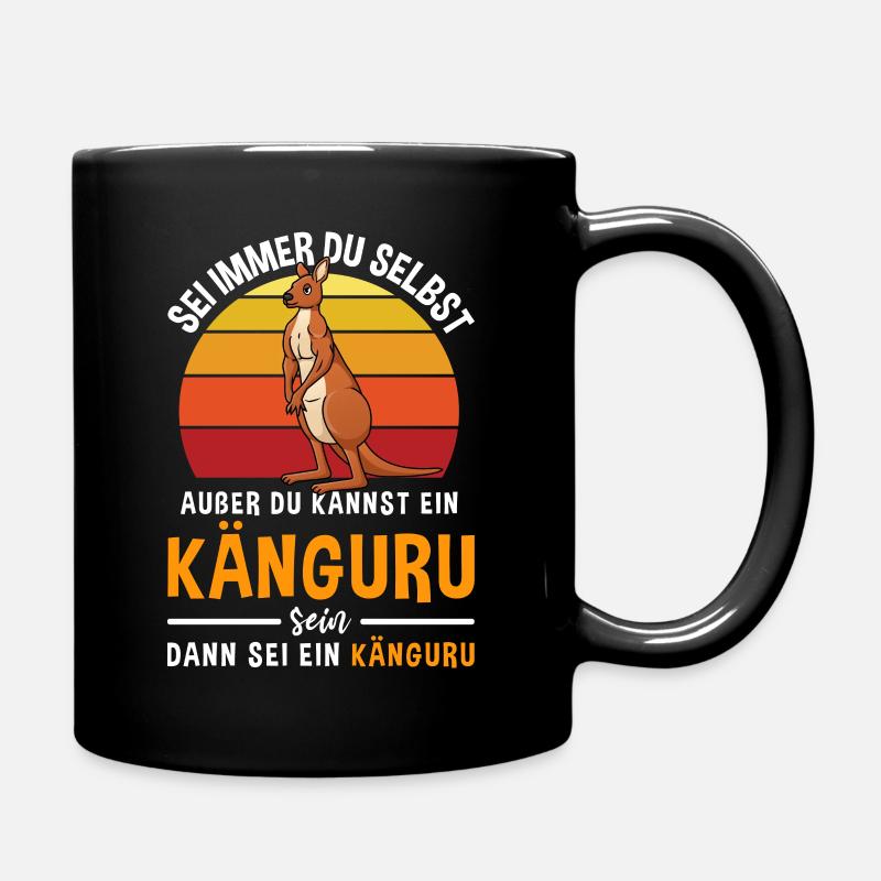 Kangaroos Beuteltier Retro Känguru - Tasse einfarbig - Schwarz