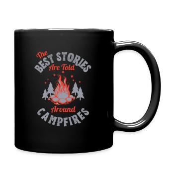 The Best Stories are Told Around Campfires - Full Colour Mug - black - Right