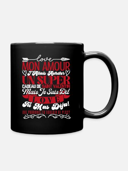 Cadeau couple.amour saint valentin couple amoureux - Mug uni - noir