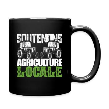 Soutenons l'agriculture locale.Agriculteurs france - Mug uni - noir - Droite