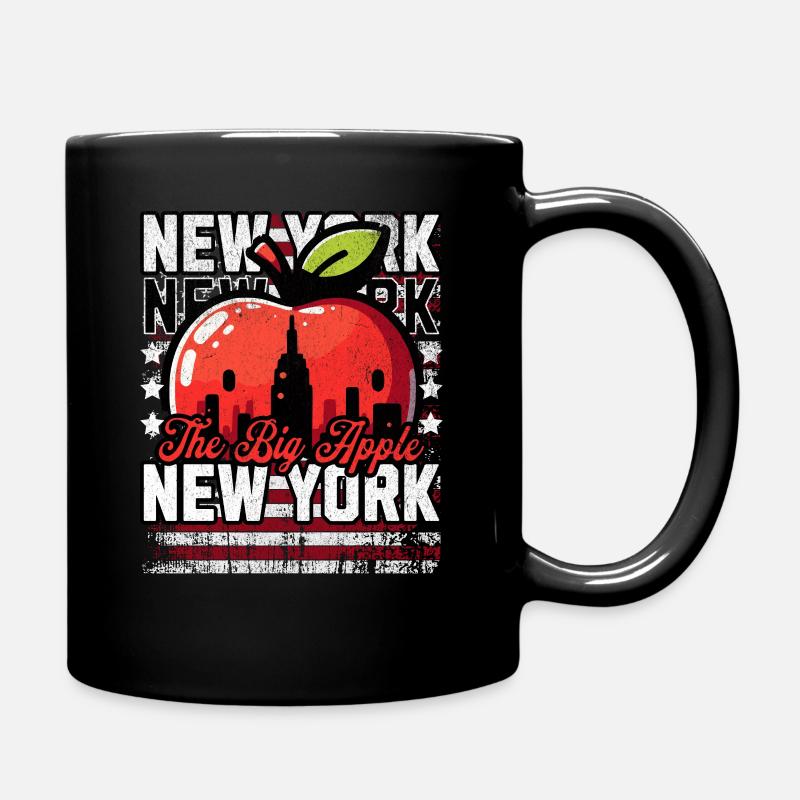 New York Der Big Apple - Tasse einfarbig - Schwarz